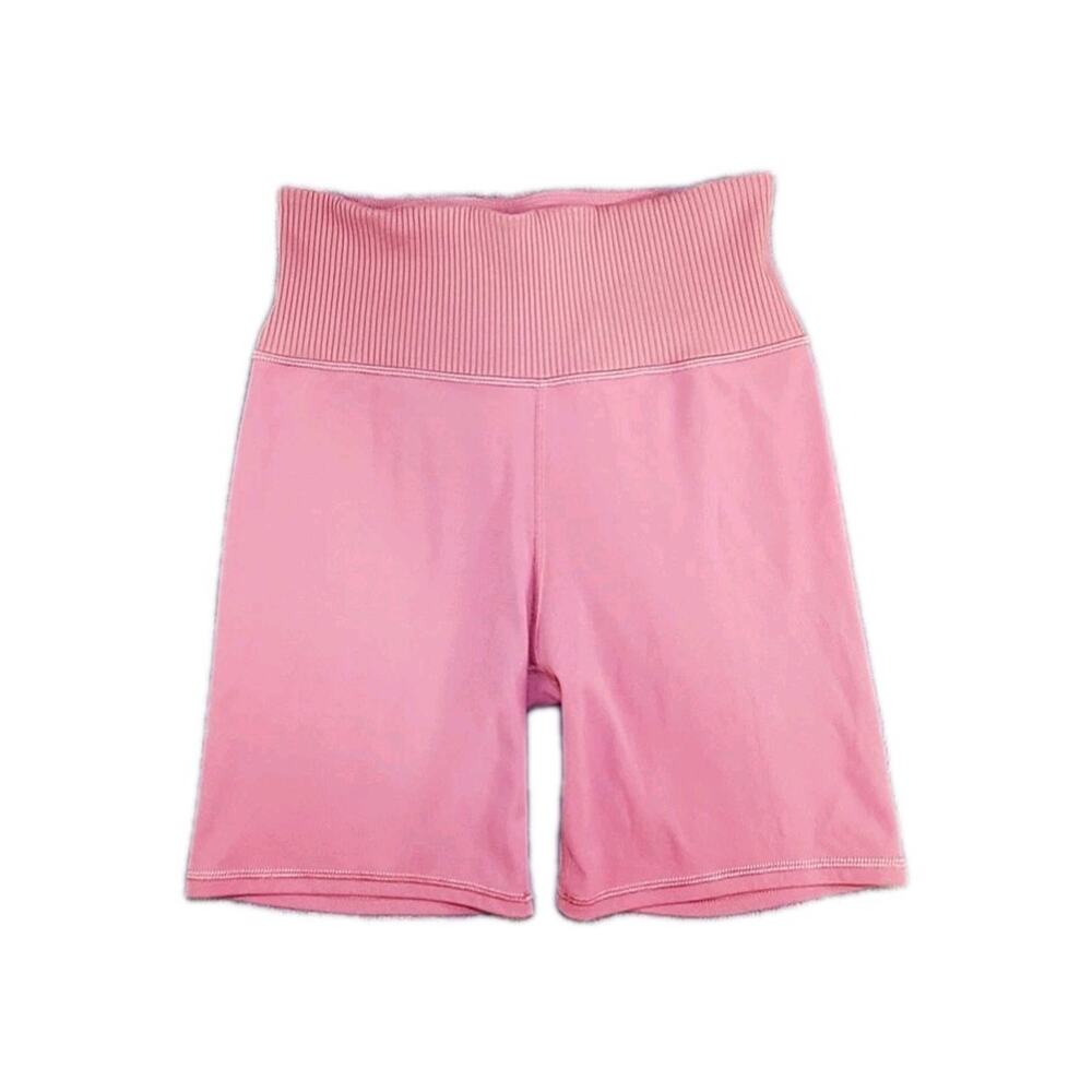 VUORI Rib Studio Short Women's Sz S High Rise In Cedar 6" Inseam Activewear C18